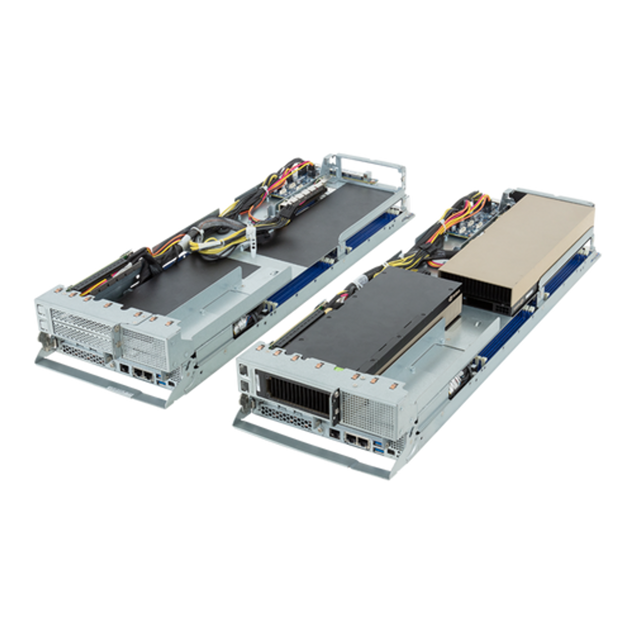 Gigabyte 2U High Density Server Barebone - AMD EPYC 9004, 2-Node Dual CPU, 4x Gen 5 x16 GPU, 4X Gen4 NVMe Bays H233-Z80-AAW1