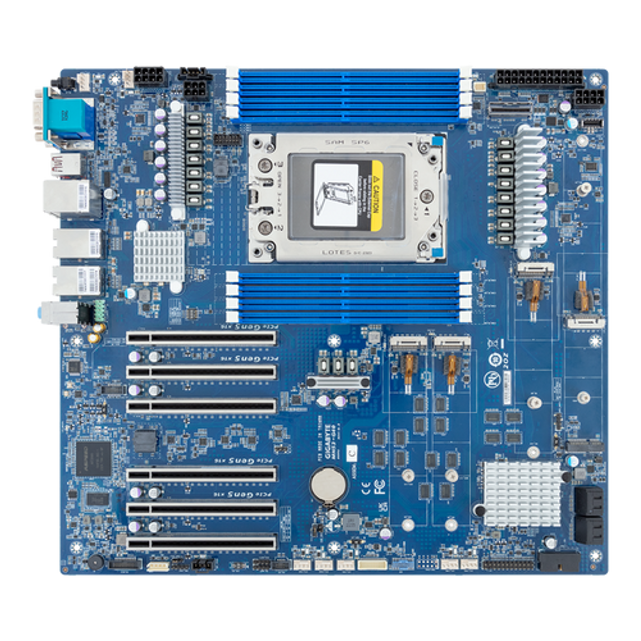 Gigabyte Workstation Motherboard, AMD Ryze Threadripper PRO 7000 WX - E-ATX UP MH53-G40 Rev. 1.x
