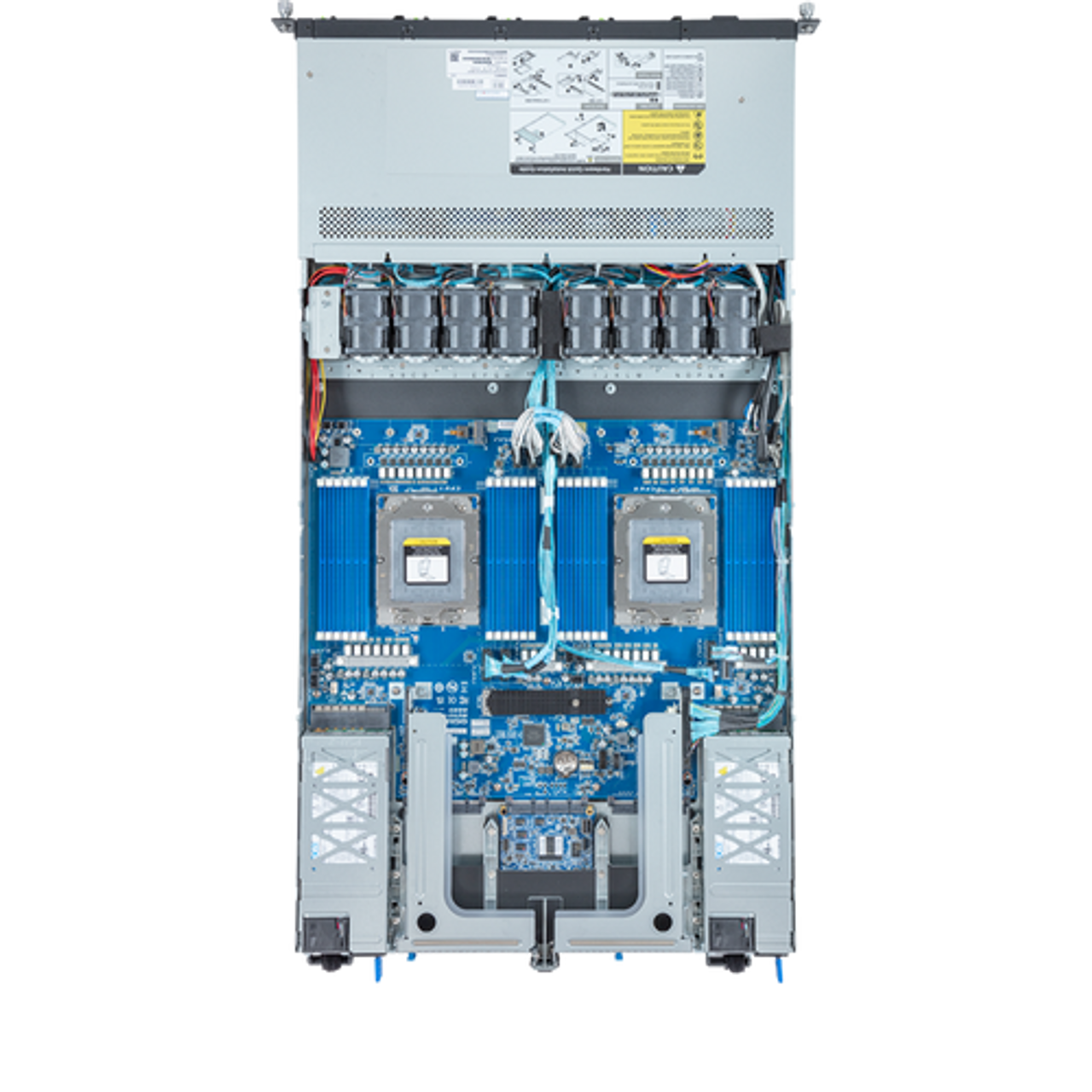 Gigabyte 1U Rack Server Barebone - AMD EPYC 9004, Dual CPU, 3x Gen3 M.2, 24x DIMMs, 8x Gen4 NVMe/SATA/SS Bays R183-Z91-AAD1