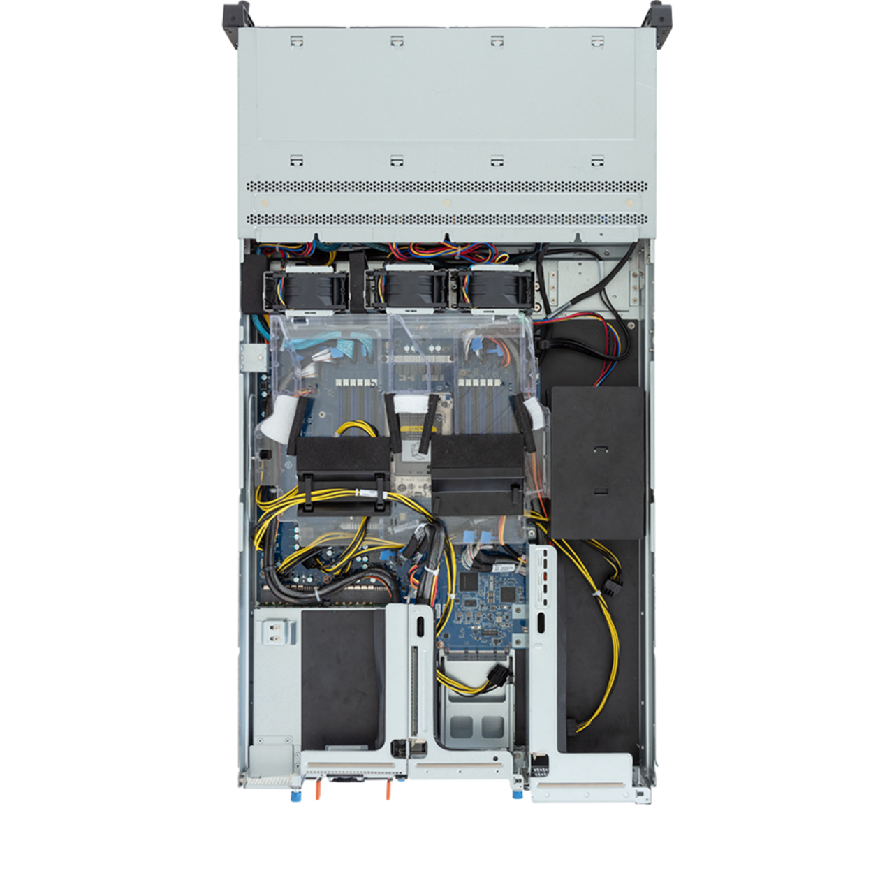 Gigabyte 2U Rack Server - AMD EPYC 8004, 4x PCIe Gen5 GPUs, 1xM.2 Gen3, 12 DIMM Slots, 12x 3.5/2.5 SATA/SAS Bays R243-EG0 Rev. AAL1