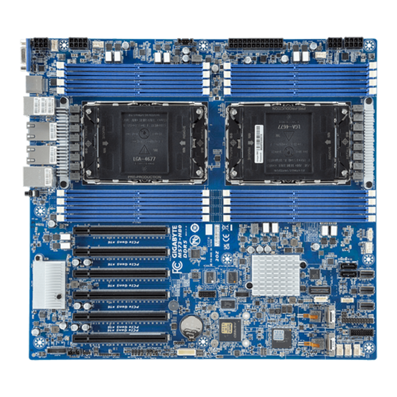 Gigabyte Server Motherboard - 5th/4th Gen Intel Xeon Scalable - E-ATX DP 10Gb/s Intel Ethernet Controller MS73-HB0 Rev. 1.x/3.x