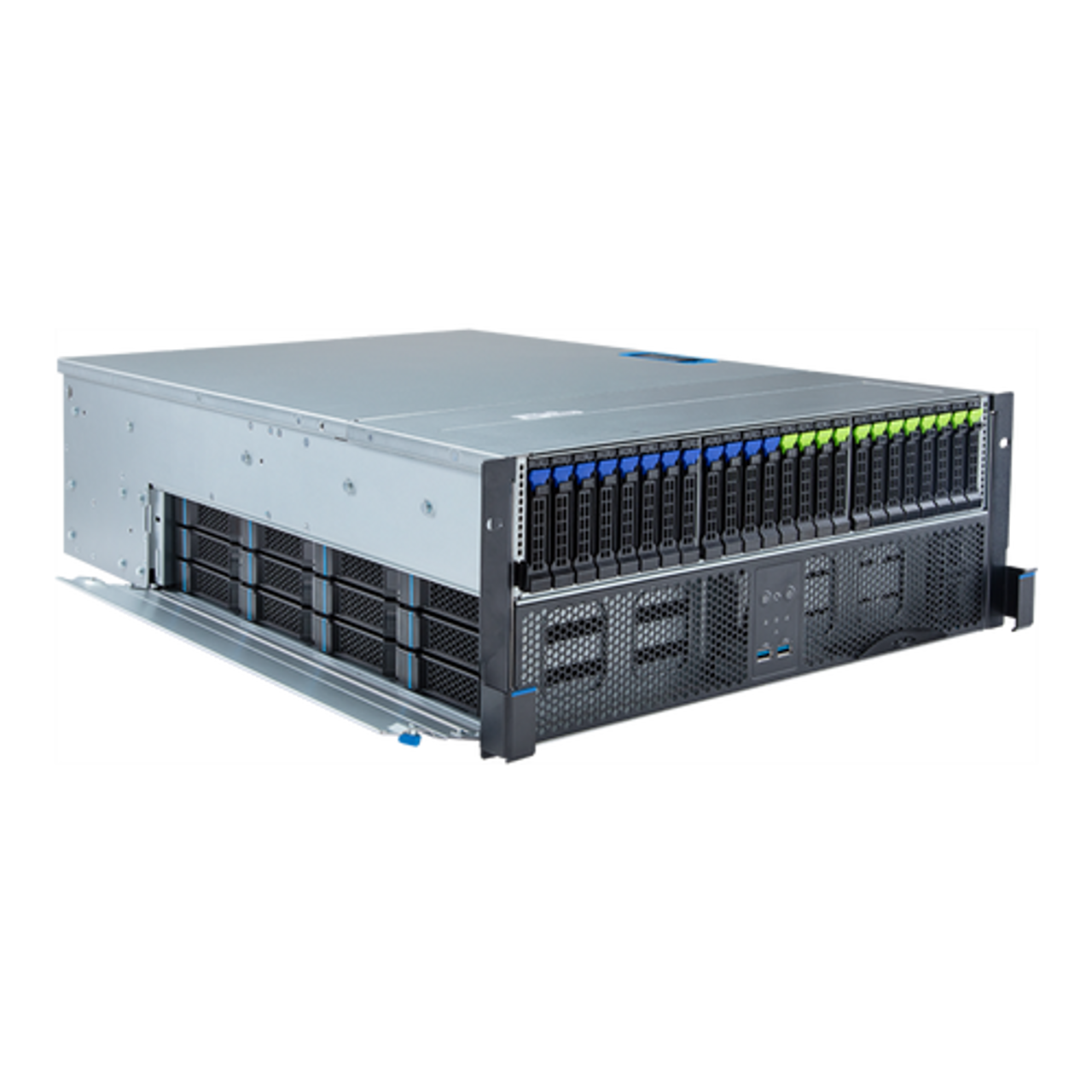 Gigabyte 4U Sorage Server Barebone - AMD Epyc 7003, 2x M.2 Gen4 x4 slots, 50x NVMe-SATA-SAS Bay S472-Z30