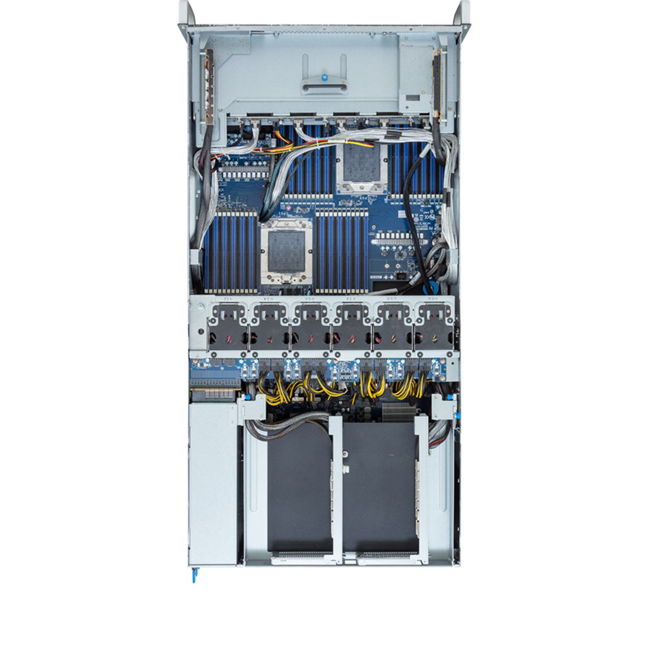 Gigabyte 4U HPC/AI Server - AMD EPYC 9004, Dual CPU, 8x PCIe Gen5 GPUs (with PCIe switches) G493-ZB2 Rev. AAP1