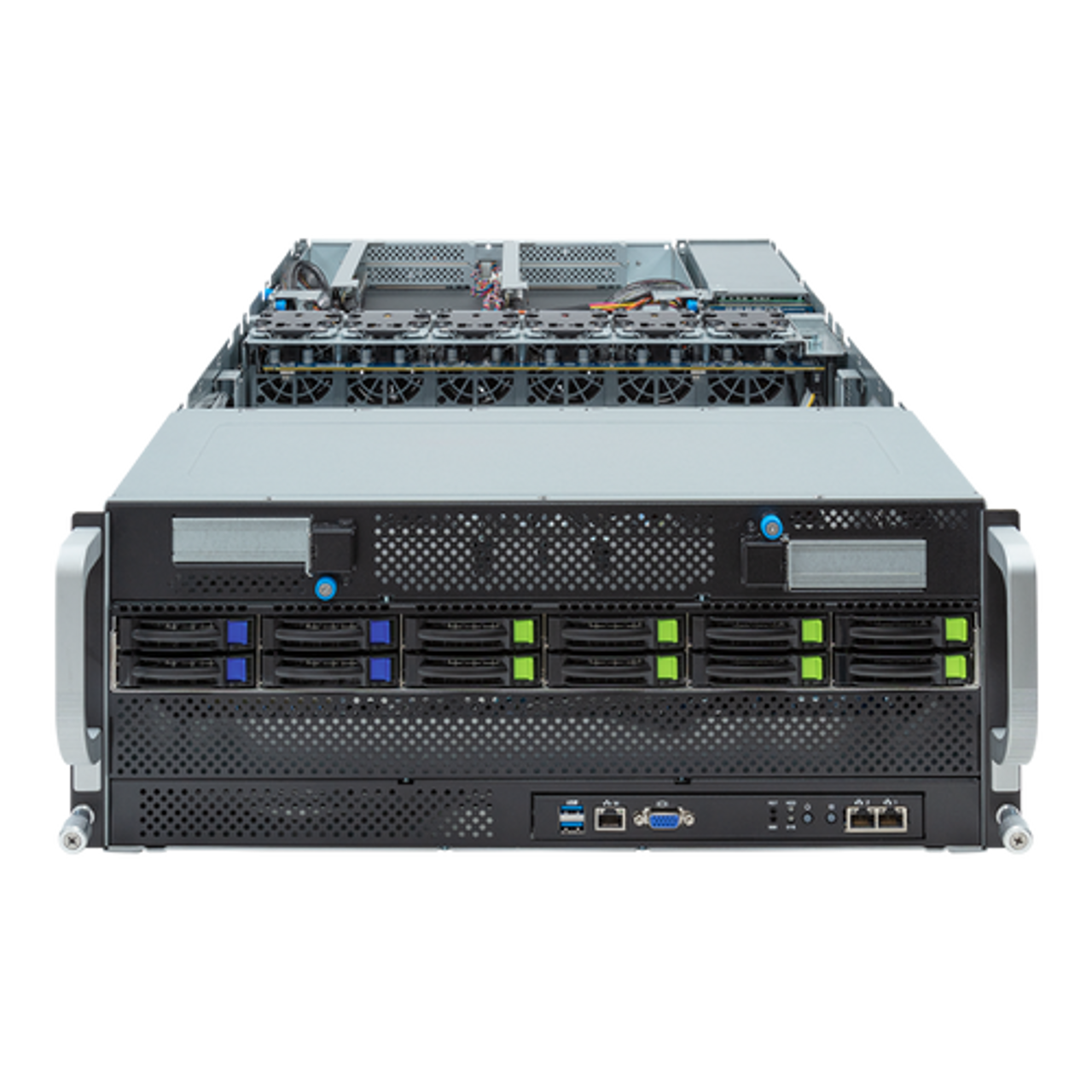 Gigabyte 4U HPC/AI Server - AMD EPYC 9004, Dual CPU, 10x Gen5 GPUs G493-ZB1-AAP1