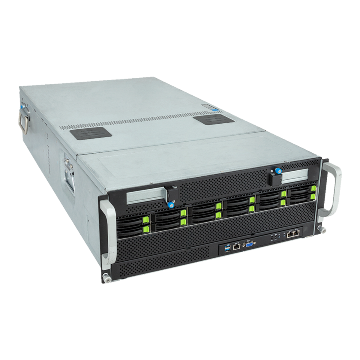 Gigabyte 4U HPC/AI Server - AMD EPYC 9004, Dual CPU, 8x PCIe Gen5 GPUs (with PCIe switches) G493-ZB2 Rev. AAP1