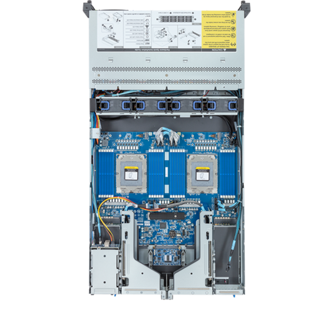 Gigabyte 2U Rack Server Barebone - AMD EPYC 9004, Dual CPU, 3x Gen3 M.2, 24x DIMM Slots, 12+2 SATA/SAS Bays R283-Z91-AAD2