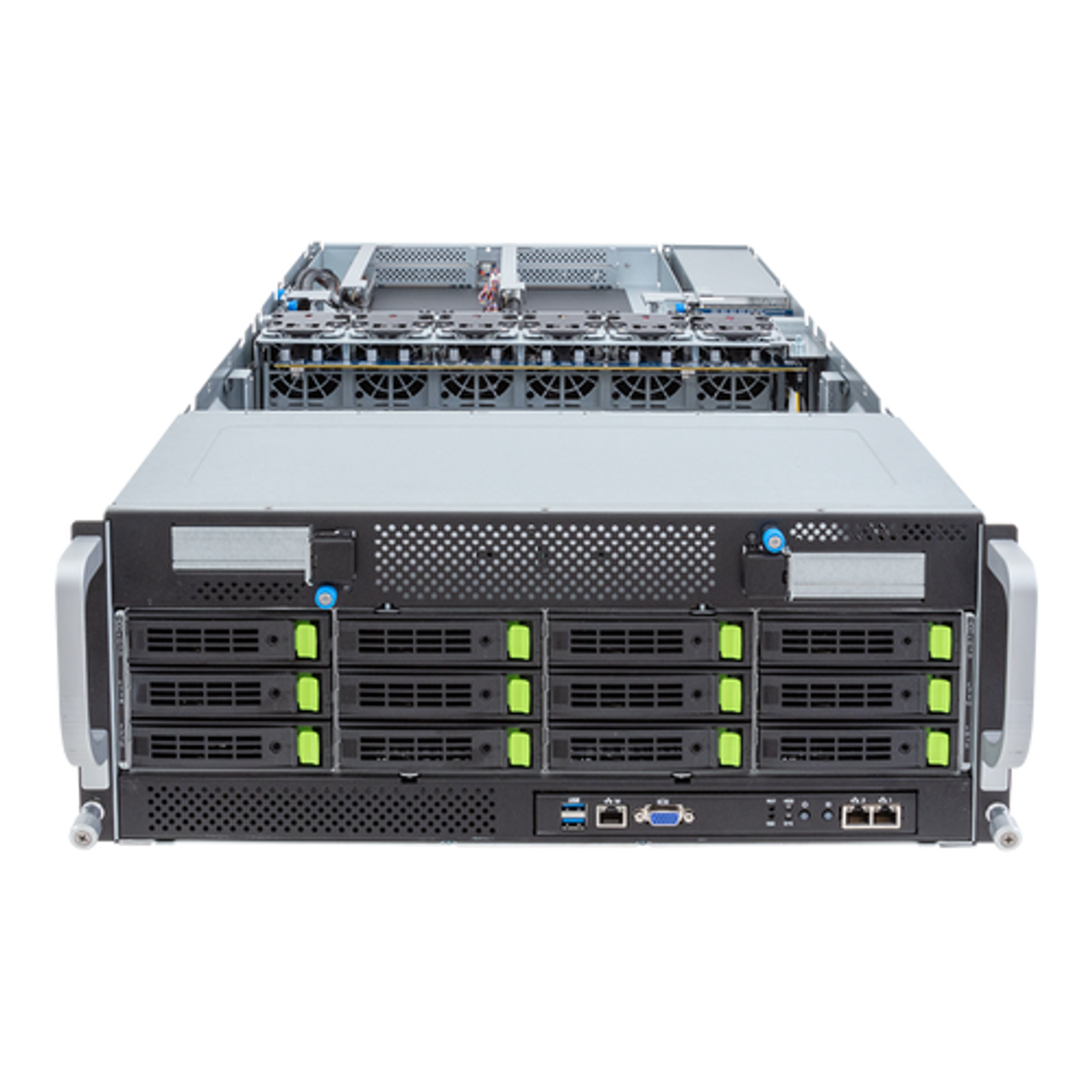 Gigabyte 4U HPC/AI Server Barebone- Intel Gen4/Gen5 Xeon Scalable, Dual CPU, 10x Gen5 GPUs G493-SB1-AAP1
