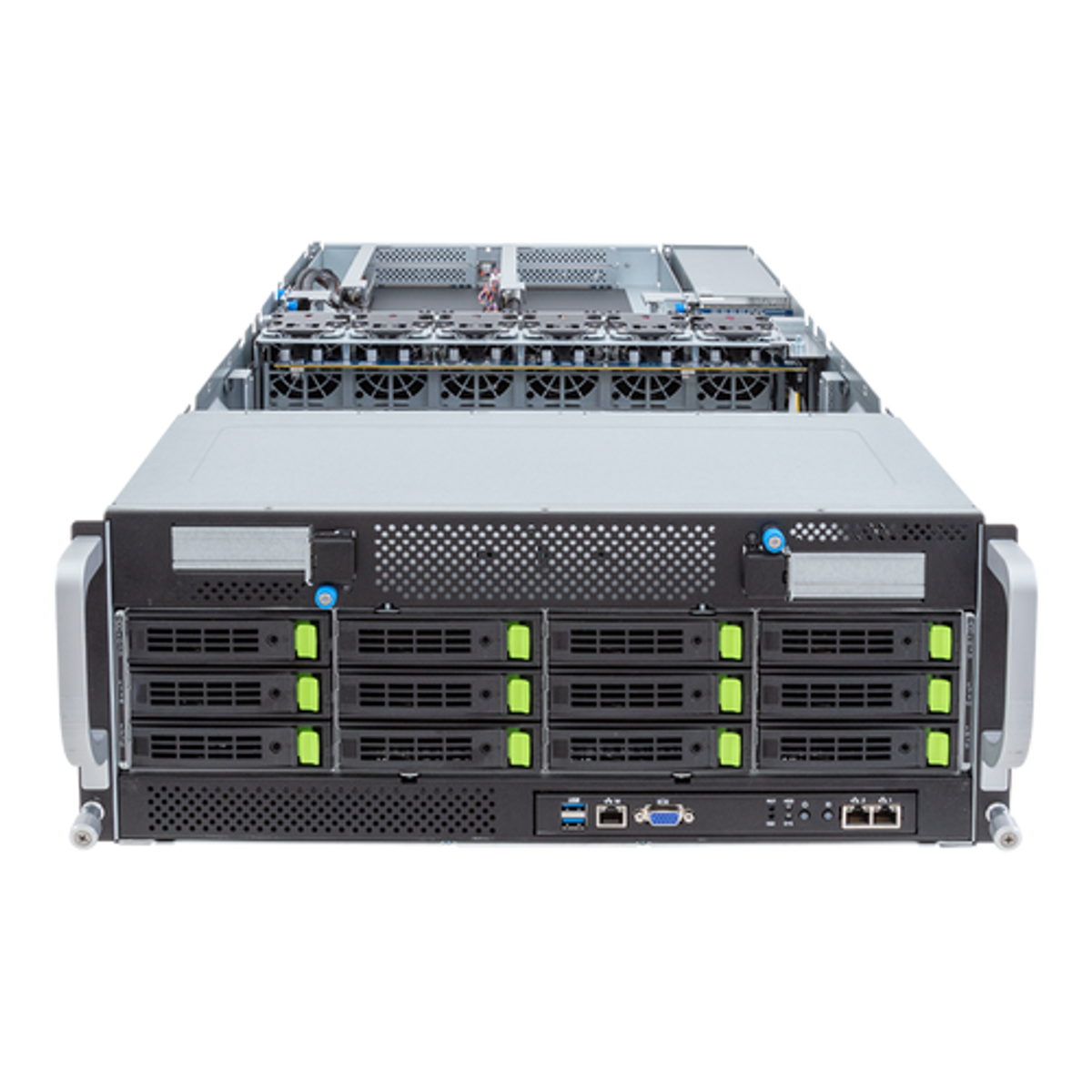 Gigabyte 4U HPC/AI Server Barebone- Intel Gen4/Gen5 Xeon Scalable, Dual CPU, 10x Gen5 GPUs G493-SB1-AAP1