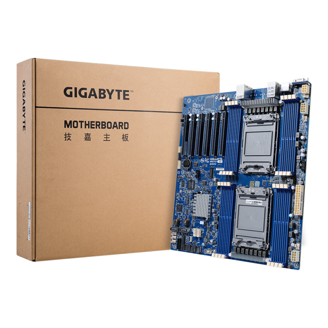 Gigabyte Server Motherboard, 3rd Gen Intel Xeon Scalable - E-ATX DP MD72-HB3 Rev. 1.x
