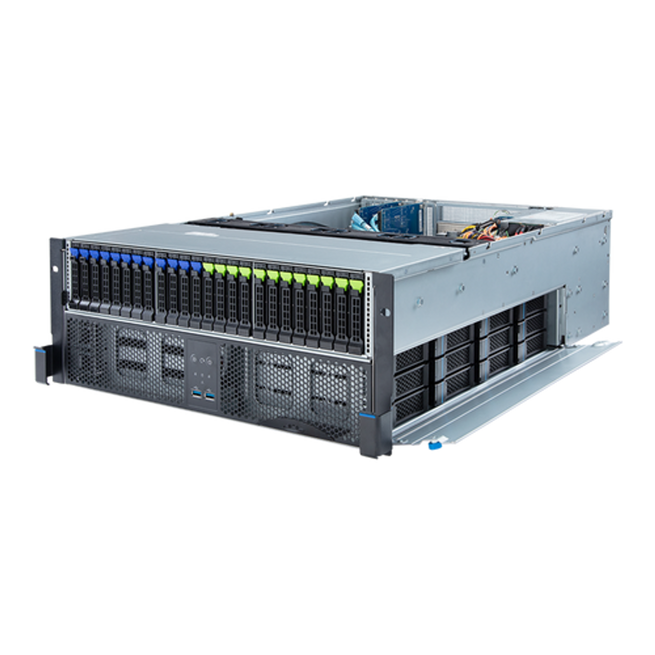 Gigabyte 4U Sorage Server Barebone - AMD Epyc 7003, 2x M.2 Gen4 x4 slots, 50x NVMe-SATA-SAS Bay S472-Z30