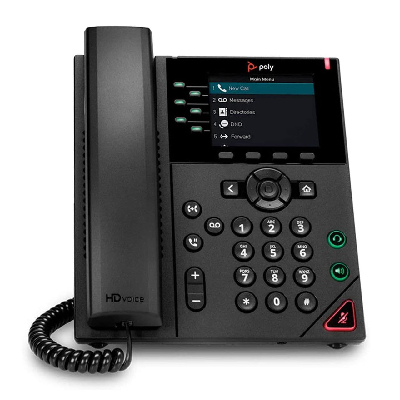 Poly VVX 350 Business Six-line, Mid-Range IP Desk Phone with Color Display 89B68AA