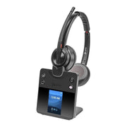 Poly Savi 8420 Office Headset Teams Stereo Wireless Bluetooth/DECT 590.6 ft On-ear Noise Cancelling 8L7F5AA#ABA