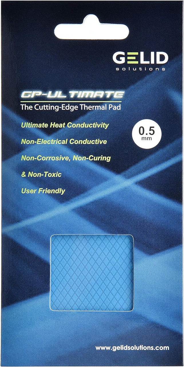 Gelid Solutions GP-Ultimate 15W- Thermal Pad 90 x 50 x 0.5 mm. Excellent Heat Conduction, Single Pack TP-GP04-A
