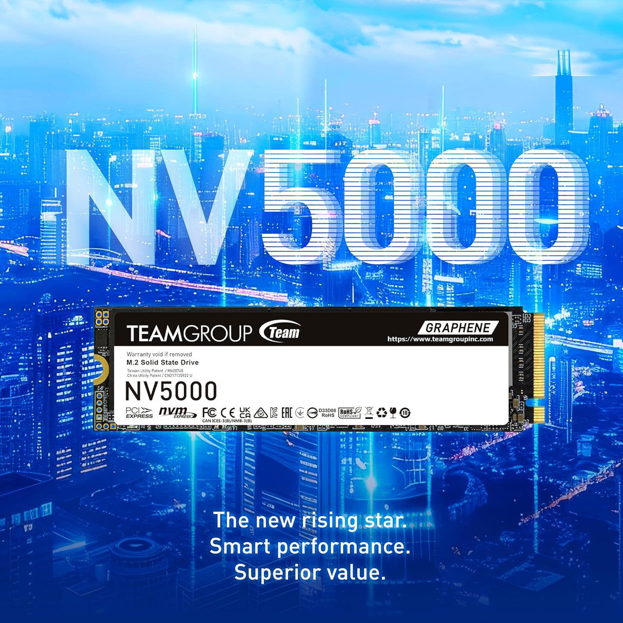 TEAMGROUP NV5000 1TB SLC Cache NVMe PCIe Gen4x4 M.2 2280 Laptop, Desktop SSD ReadSpeed up to 4500 MB/s TM8FGM001T0C101