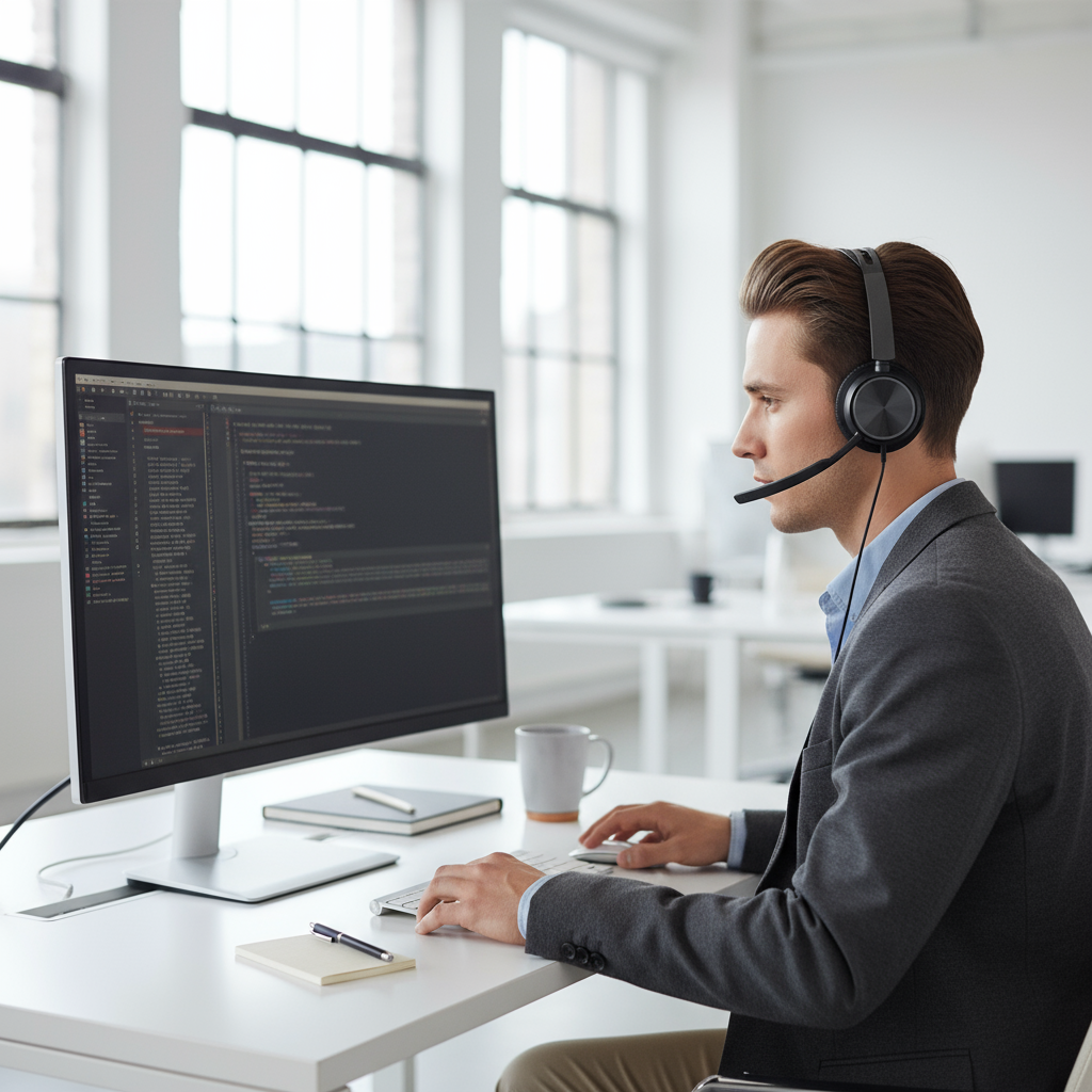 Black over-ear headphones on a white background