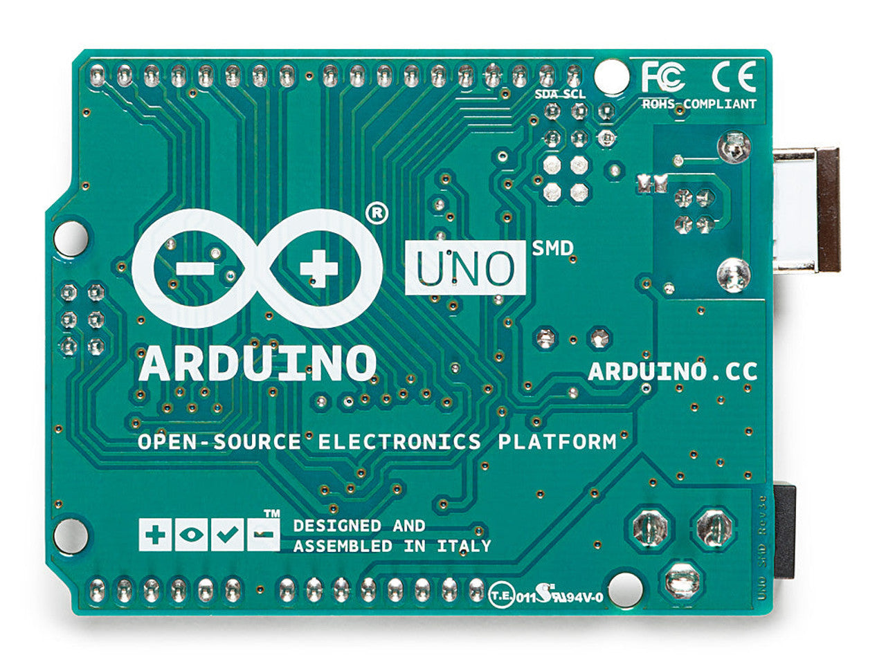 Arduino UNO SMD REV3 USB connection AC-to-DC adapter microcontroller board A000073