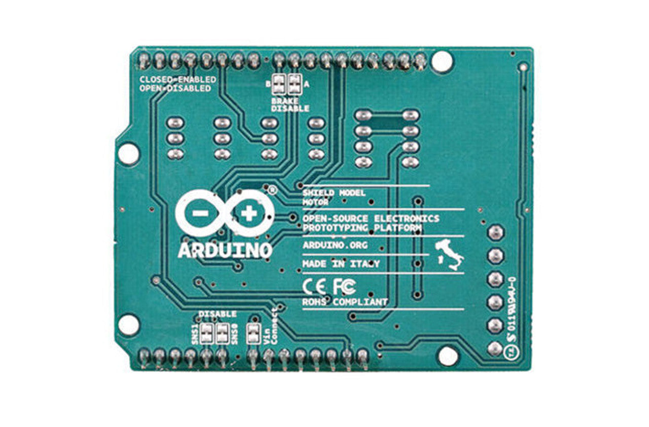 Arduino Motor Shield Rev3 allows drive DC and stepper motors, relays and solenoids A000079