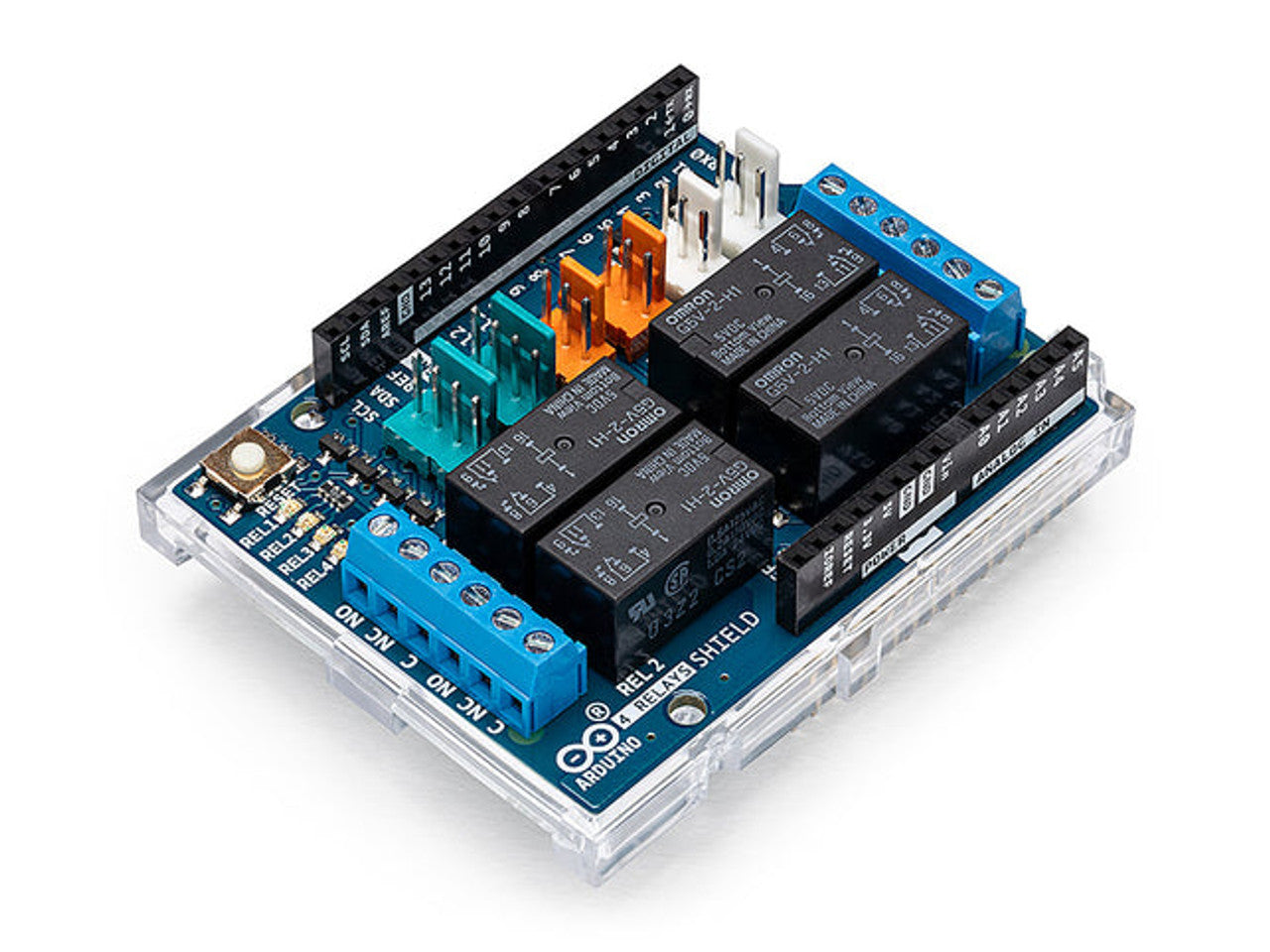 Arduino 4 Relays Shield allows driving high power loads A000110