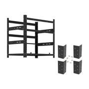 AAAwave The Sluice V.2 Up to 12 GPU Stackable Mining Rig Frame and 4 pcs of stacking brackets (Black)