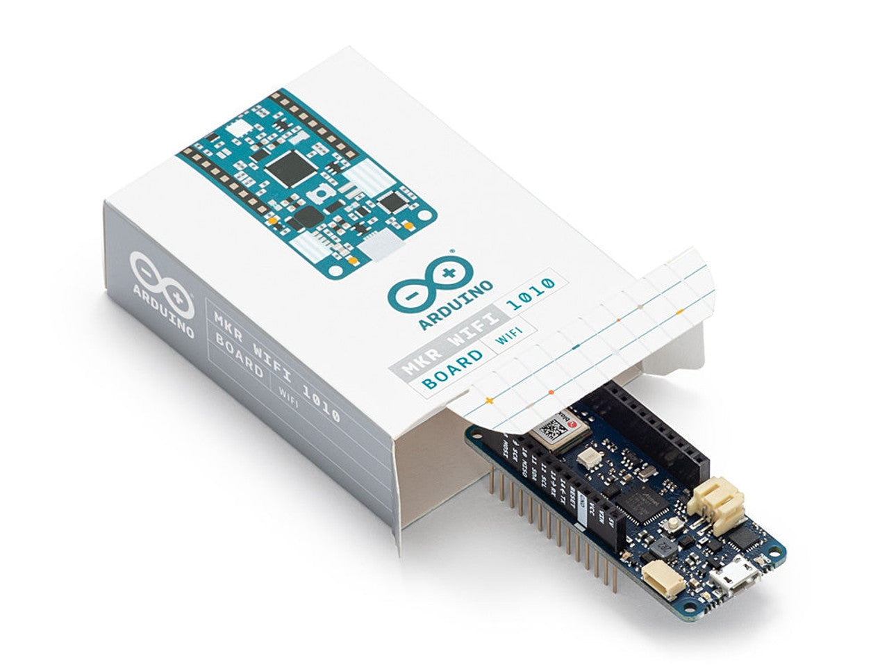Arduino MKR WiFi 1010 WiFi-based IoT applications, micro USB connection preceding boards ABX00023