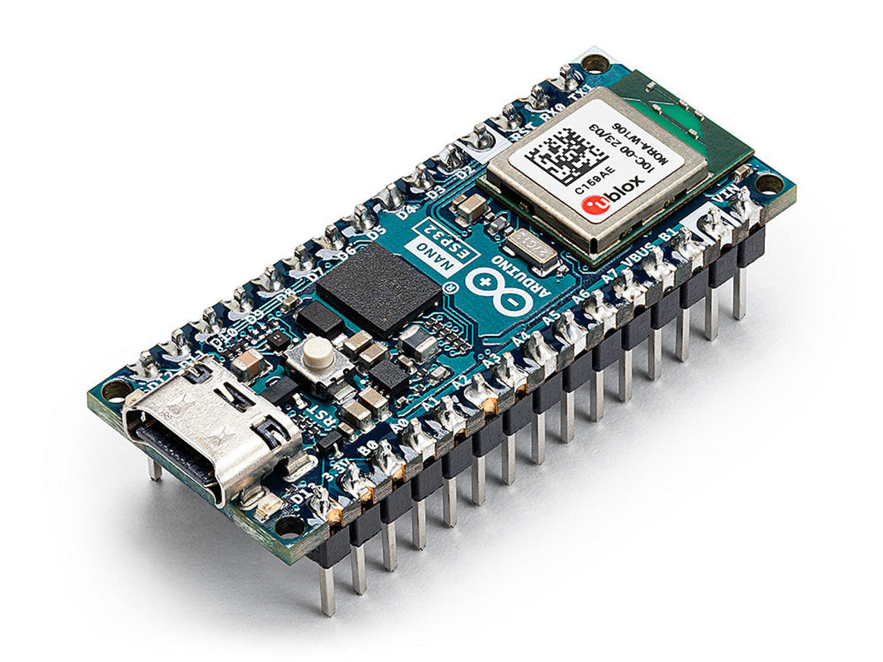 Arduino Nano ESP32 with headers ESP32-S3, USB-C, Wi-Fi, Bluetooth, HID Support, MicroPython Compatible ABX00083