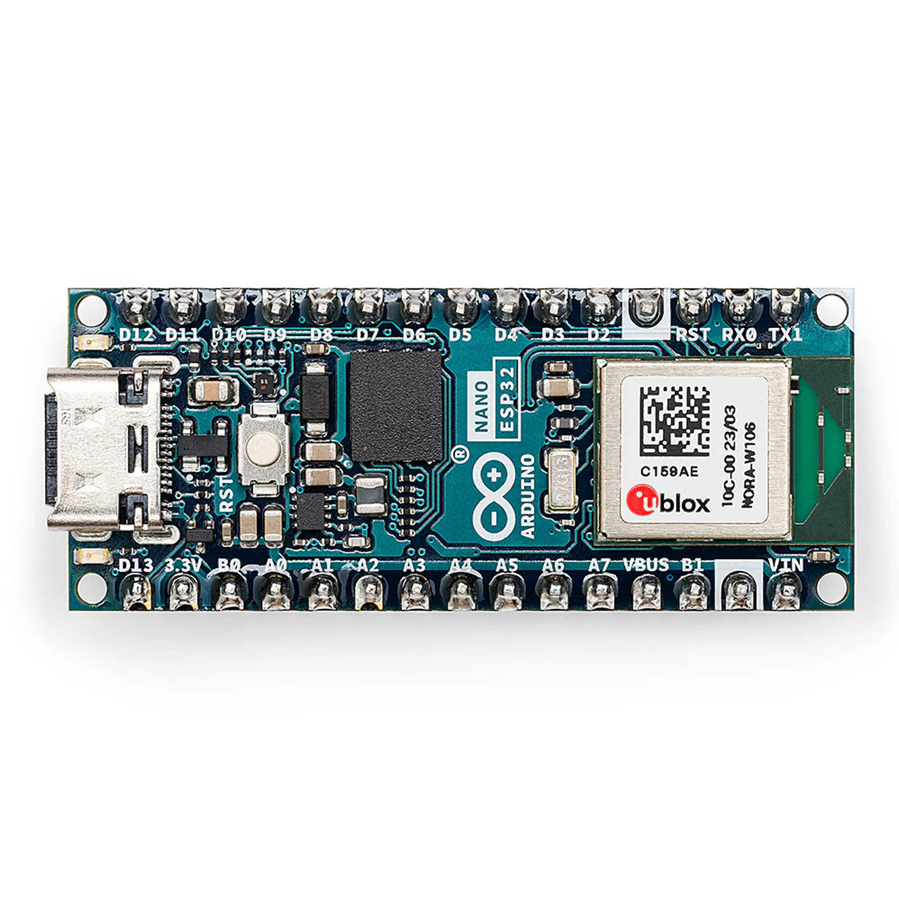 Arduino Nano ESP32 with headers ESP32-S3, USB-C, Wi-Fi, Bluetooth, HID Support, MicroPython Compatible ABX00083