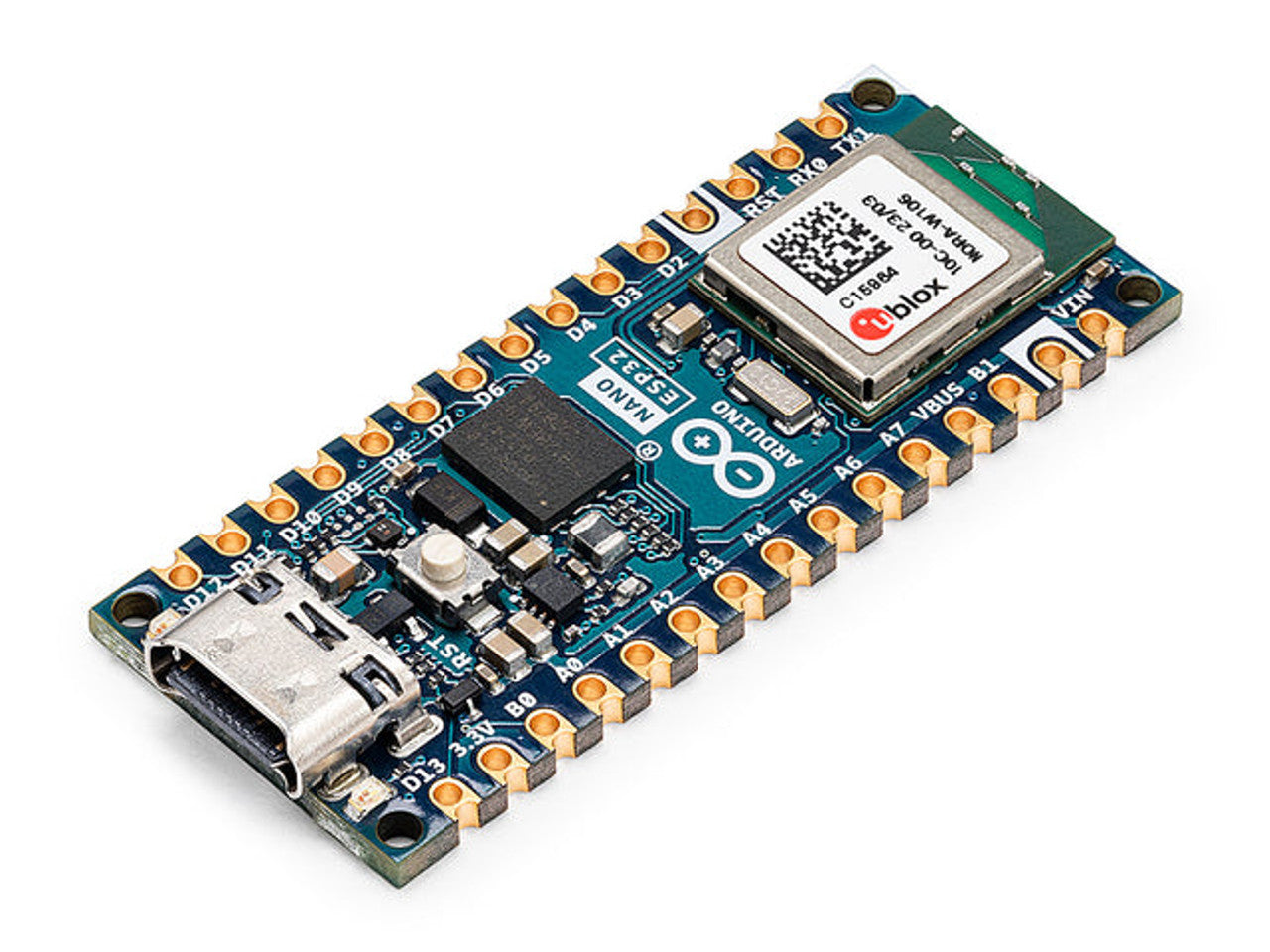 Arduino Nano without headers ESP32-S3, USB-C, Wi-Fi, Bluetooth, HID Support, MicroPython Compatible ABX00092
