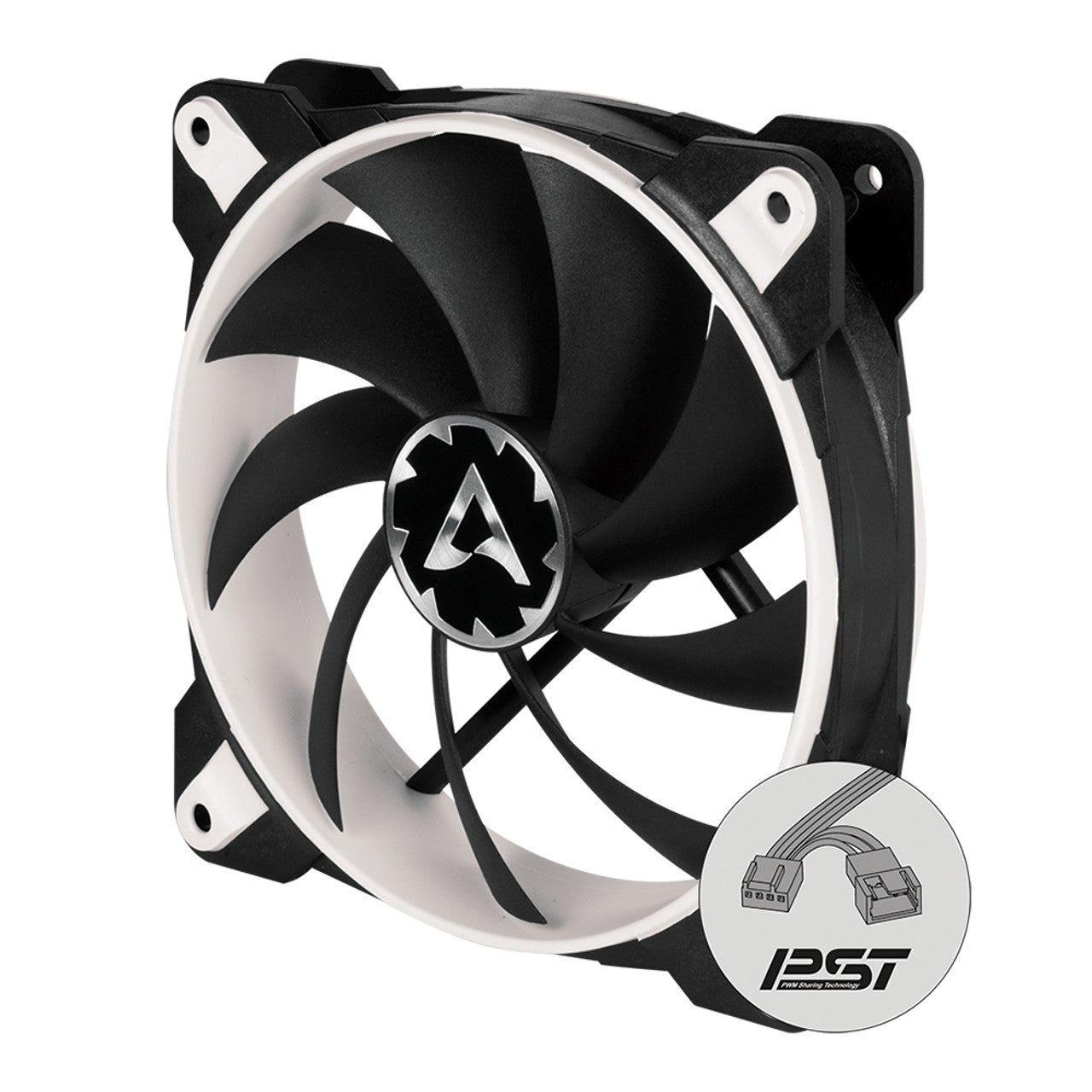 Arctic BioniX F120 120 mm | 1800 rpm | PWM Fan 4-Pin Case Fan with Cable Splitter (Black/White) - ACFAN00093A