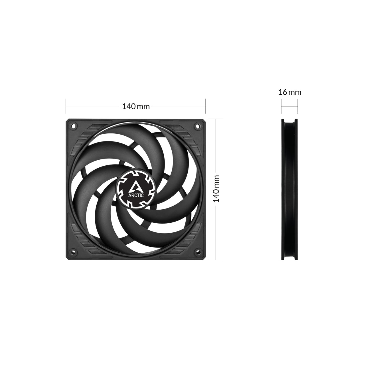 ARCTIC P14 140mm Case Fan Black - ACFAN00123A