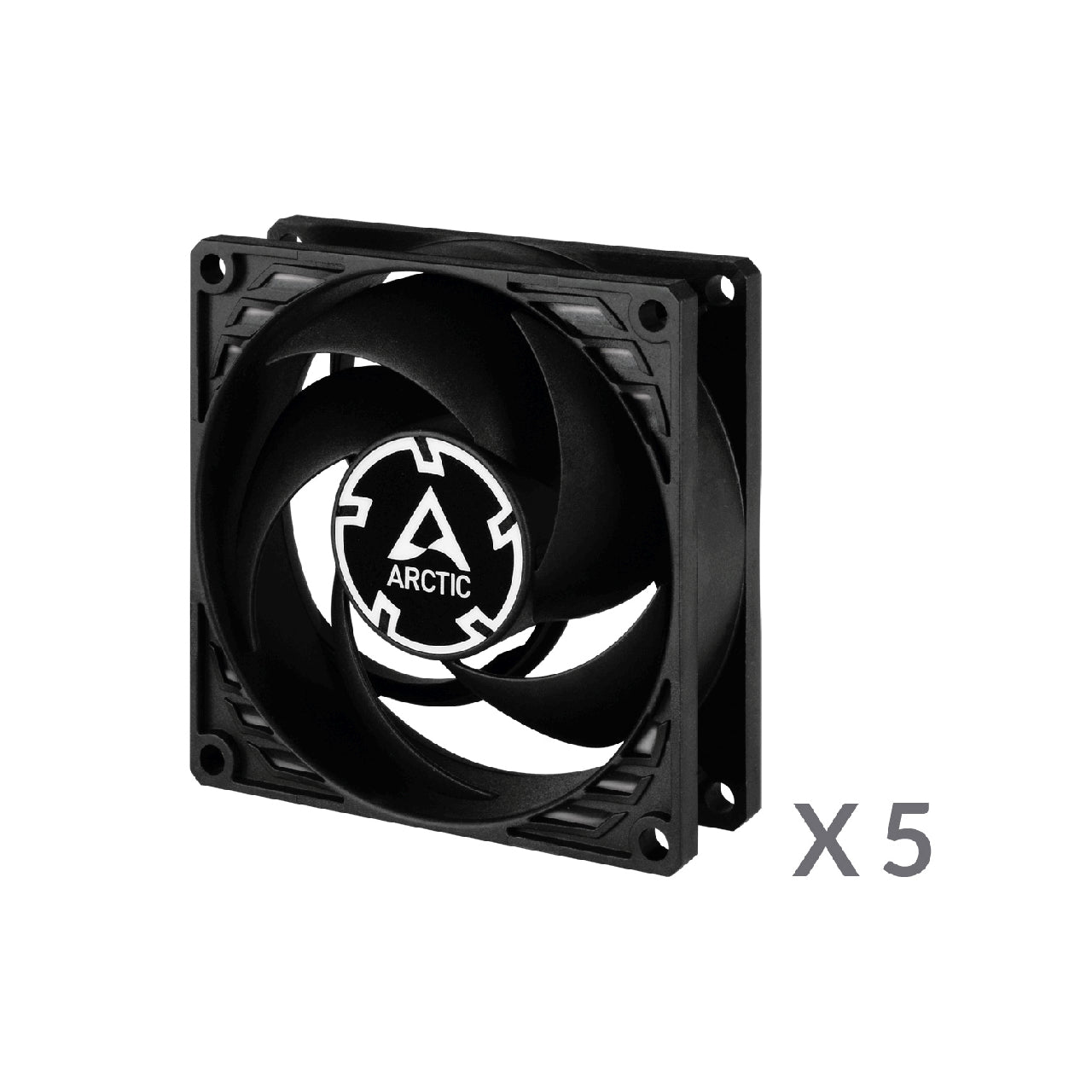 ARCTIC P8 80 mm Case Fan with Cable Splitter 5-Pieces Black - ACFAN00154A