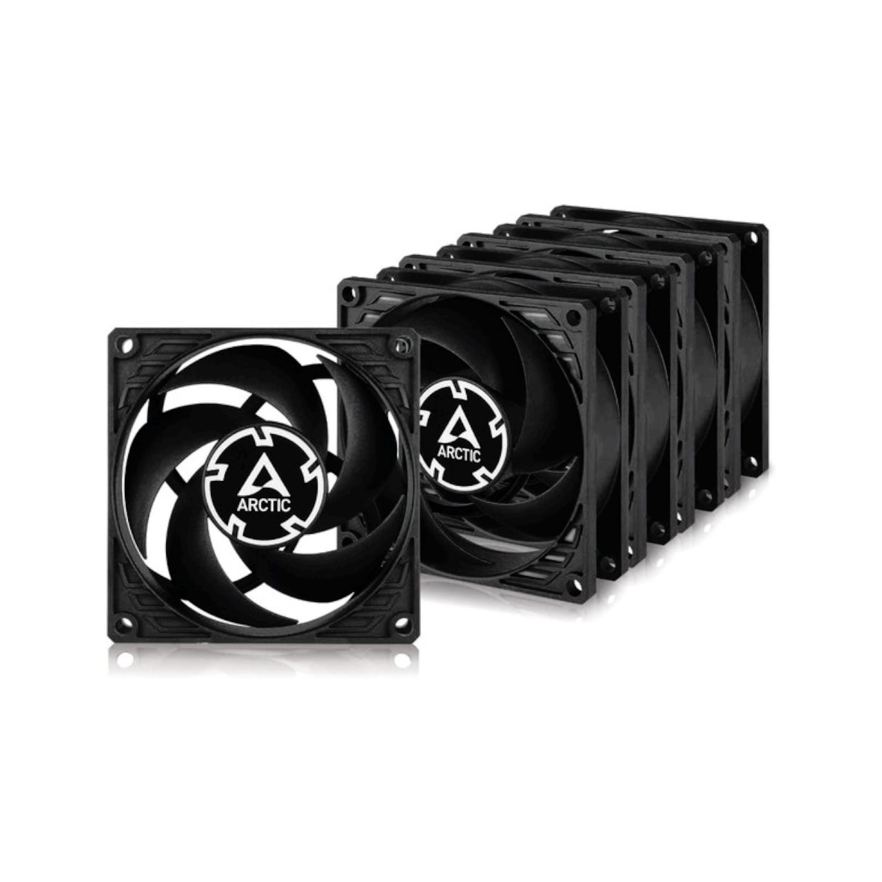ARCTIC P8 80 mm Case Fan with Cable Splitter 5-Pieces Black - ACFAN00154A