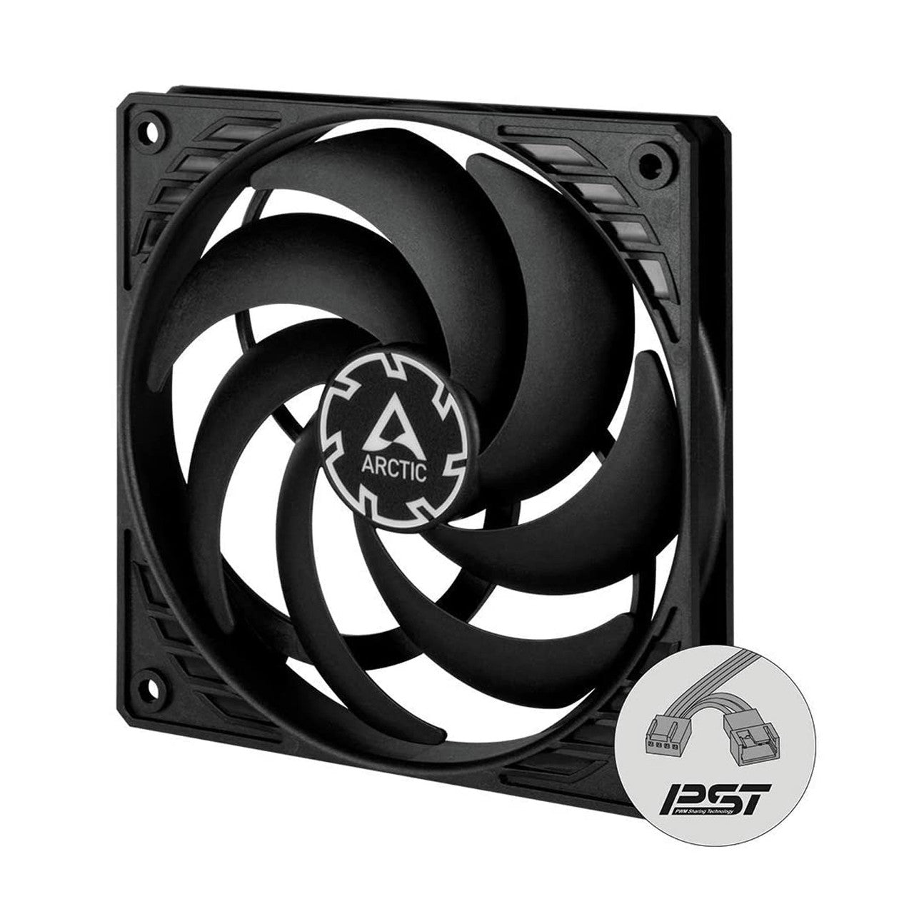 Arctic P12 Slim PWM PST 120 mm | 2100 rpm | Low-Profile 4-Pin Case Fan with Cable Splitter (Black) - ACFAN00187A