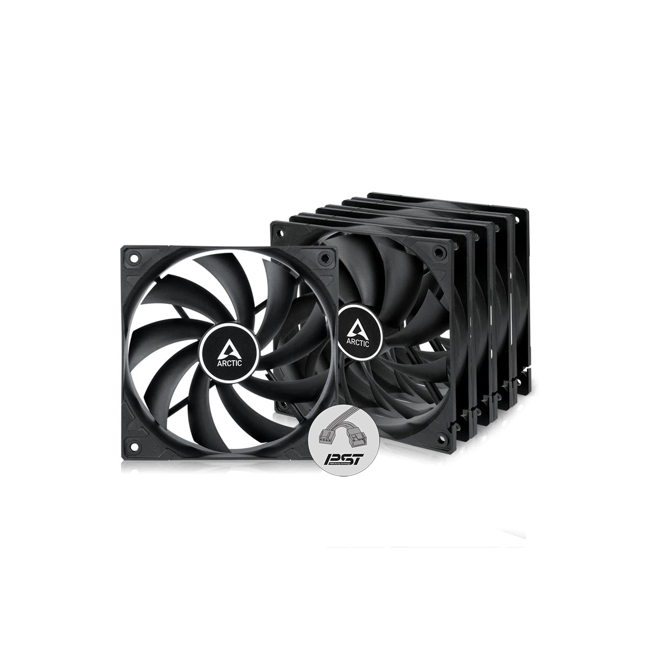 ARCTIC F12 PWM PST 120 mm | 1350 rpm | 4-Pin Case Fan with Cable Splitter -Black (1Pcs / 5Pcs)