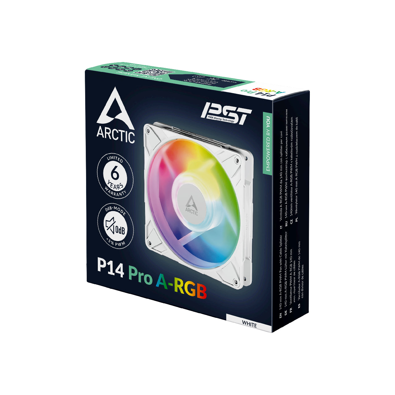 ARCTIC P14 Pro A-RGB PWM Case Fan with Cable Splitter White - ACFAN00318A