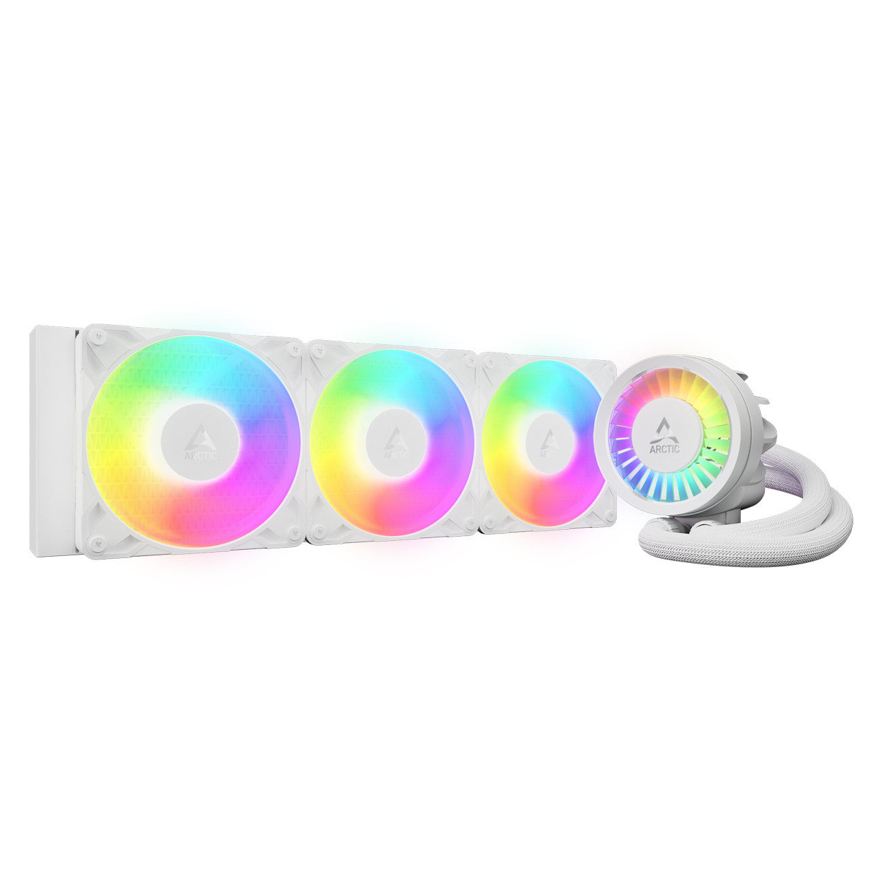 ARCTIC Liquid Freezer III Pro 360 A-RGB AIO CPU Cooler, Water Cooling 38 mm Radiator, AMD AM5/AM4, Intel LGA1851/1700 (White) ACFRE00188A