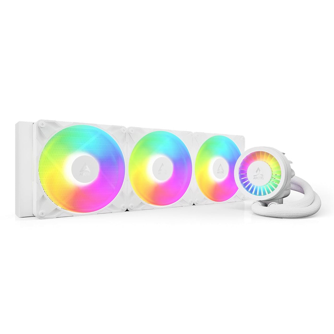 Arctic Liquid Freezer III Pro 420 A-RGB CPU Fans 3 x 140mm Water Cooling, AMD AM5/AM4 Intel LGA1851/1770 (White) ACFRE00189A