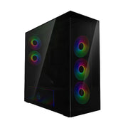 Arctic Xtender VG PC Case-Mid Tower-Tempered Glass Panel-Included A-RGB Fans-Vertical GPU Mounting Kit (Black) ACPCC00016A