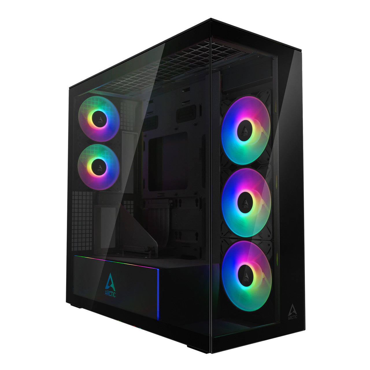 Arctic Xtender VG PC Case-Mid Tower Tempered Glass Panel-A-RGB Fans Vertical GPU Mounting Kit (Mirror Black) ACPCC00019A