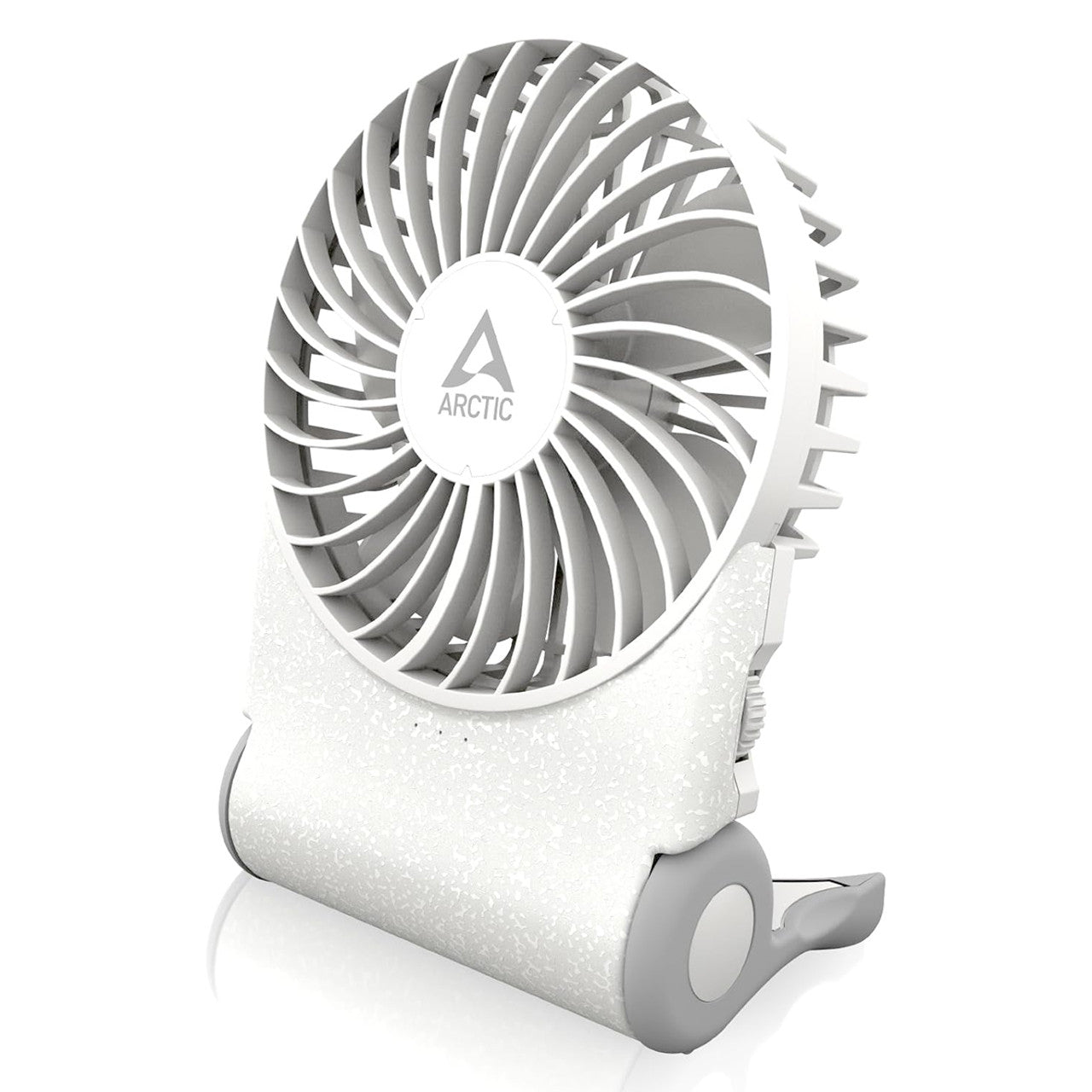 Arctic Summair Rechargeable Handheld Fan w/ Stand, infinite speed, 4-77h Running Time, USB-C incl. USB-A Cable (White) AEBRZ00029A