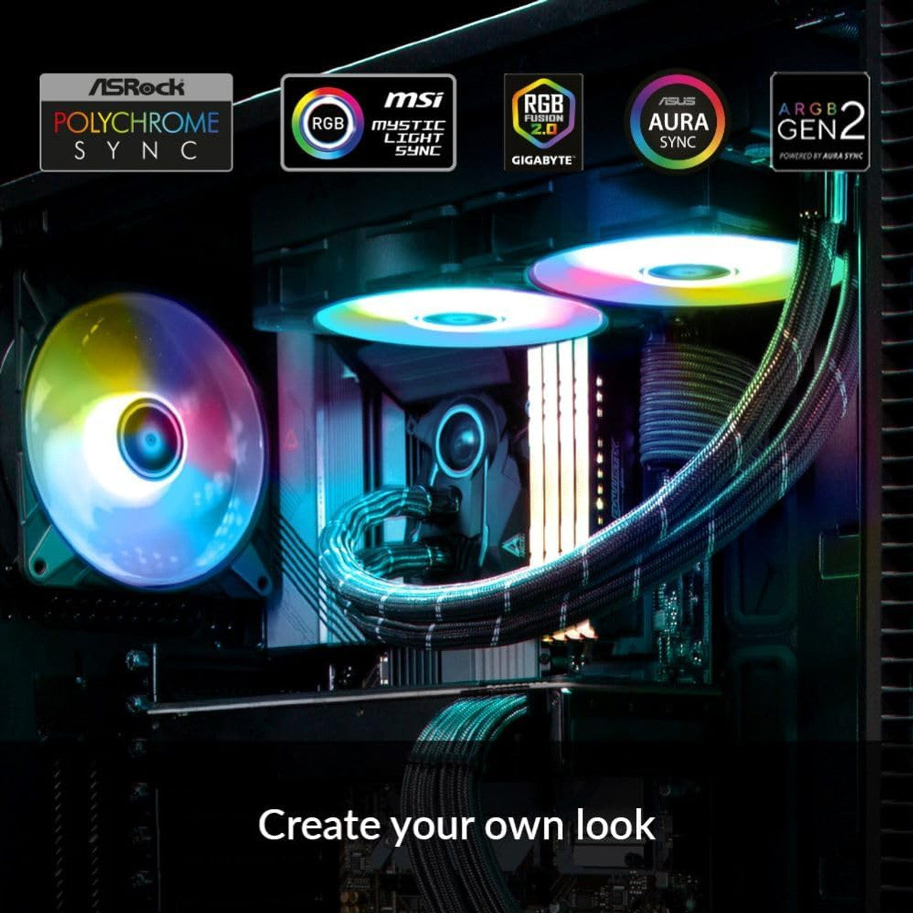 ARCTIC Liquid Freezer II 280 A-RGB Multi-Compatible All-in-one A-RGB CPU AIO Water Cooler Black ACFRE00106A
