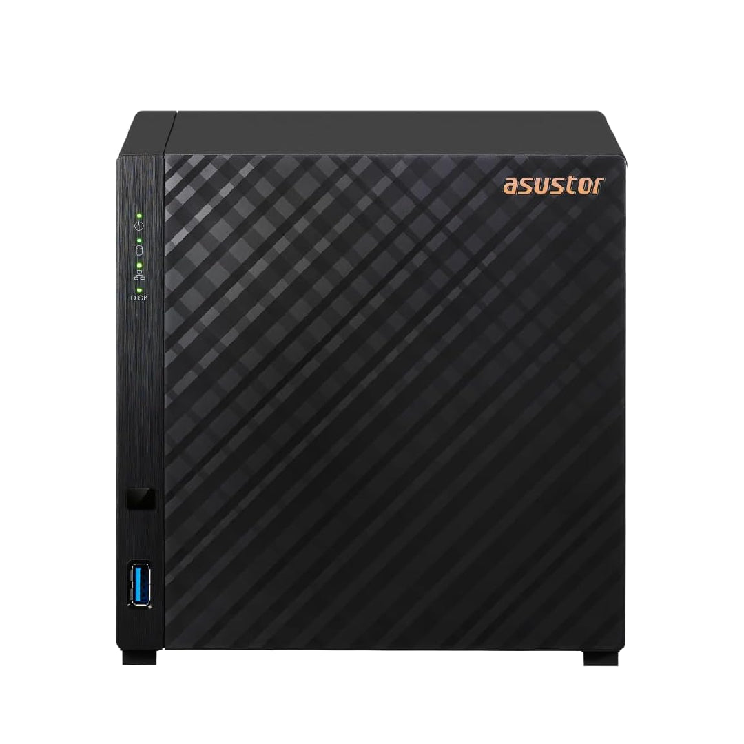 Asustor Drivestor 4 Gen 2 ,4 Bay NAS, Quad-Core 1.7GHz CPU, 2.5GbE Port, 1GB DDR4, Three USB 3.0 (Diskless) AS1204T