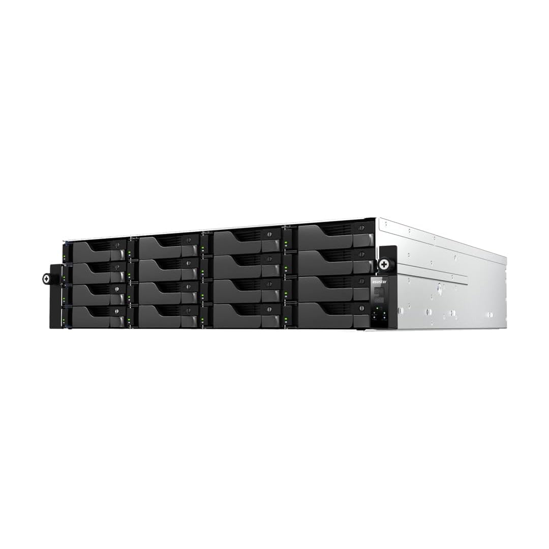 Asustor Lockerstor 16 Pro Gen2 16 Bay NAS, Octa-Core 3.8GHz, 2x10GbE, 16GB DDR5, 3U Rackmount Server (Diskless) - AS7216RDX