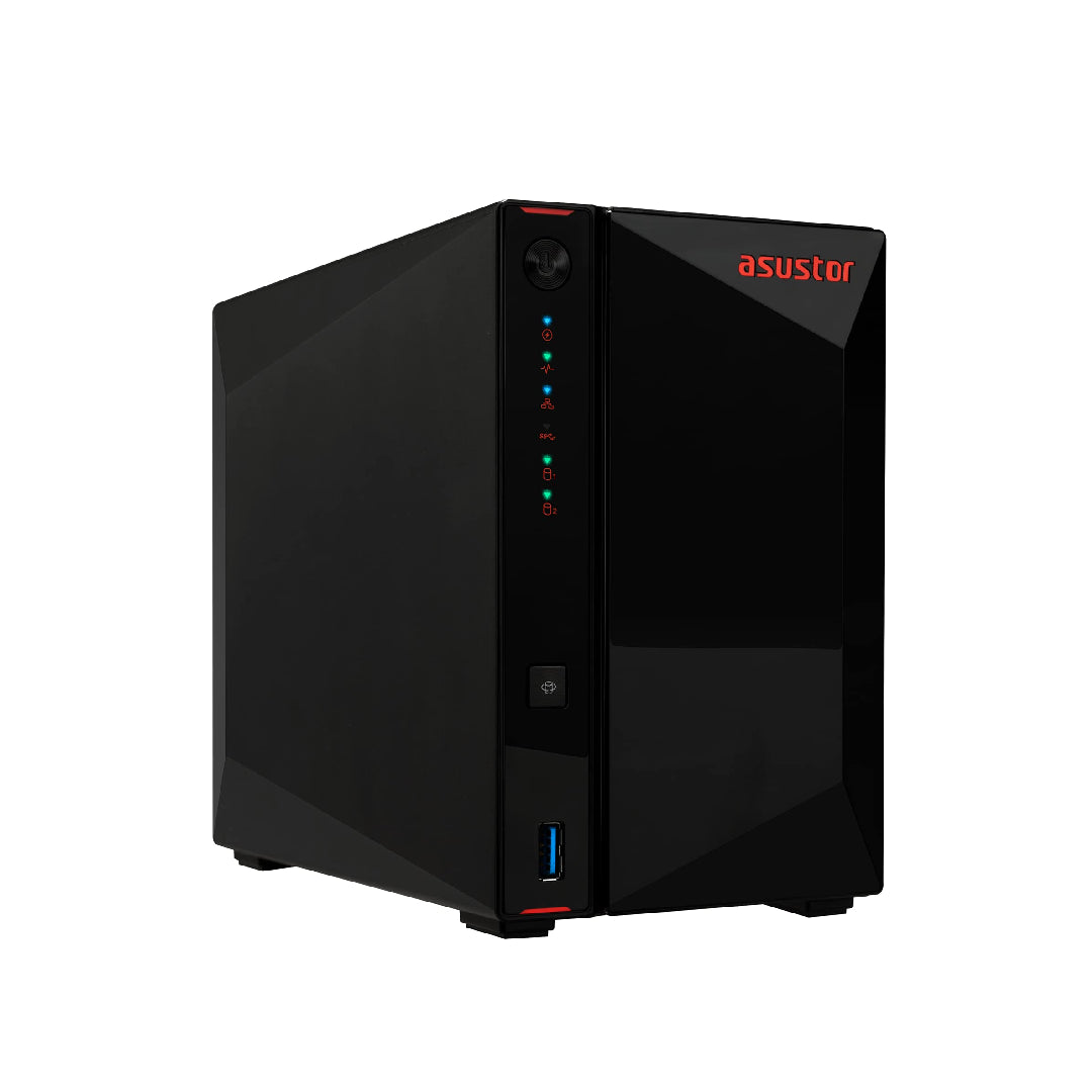Asustor AS5402T Nimbustor 2 Gen2 2 Bay NAS,Quad-Core 2.0GHz CPU,Dual 2.5GbE Ports,4GB DDR4,4x M.2 SSD Slots (Diskless)