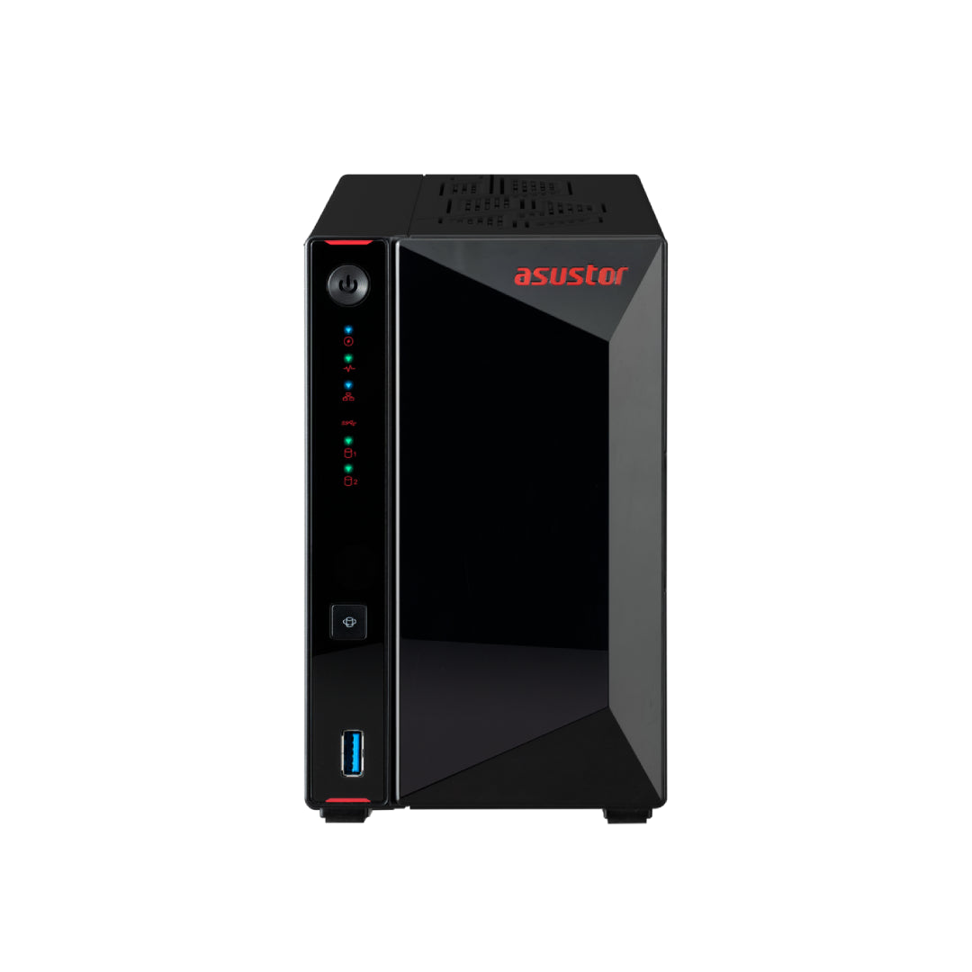 Asustor AS5402T Nimbustor 2 Gen2 2 Bay NAS,Quad-Core 2.0GHz CPU,Dual 2.5GbE Ports,4GB DDR4,4x M.2 SSD Slots (Diskless)