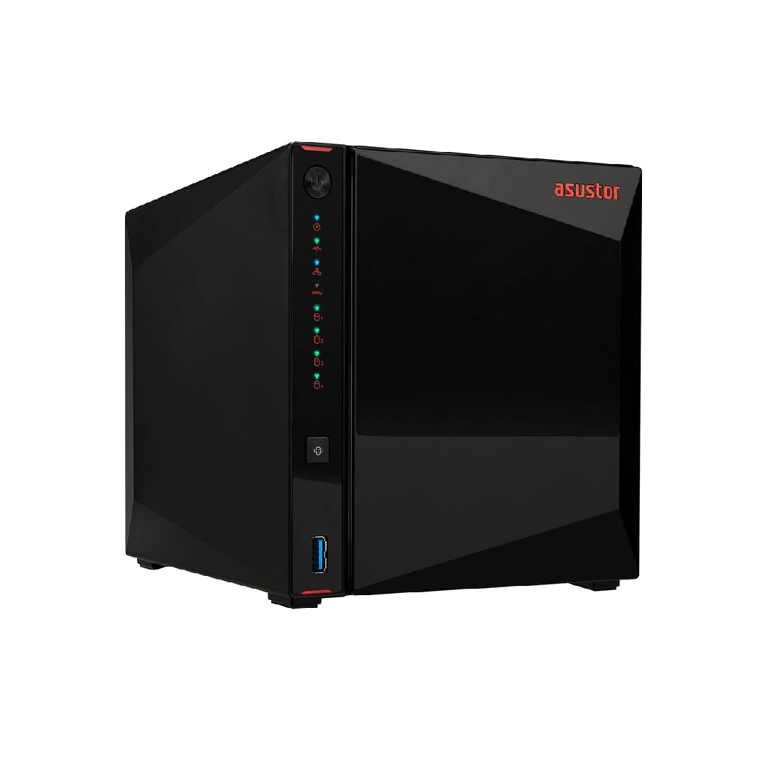 Asustor AS5404T Nimbustor 4 Gen2  4 Bay NAS,Quad-Core 2.0GHz CPU,Dual 2.5GbE Ports,4GB DDR4,4x M.2 SSD Slots (Diskless)