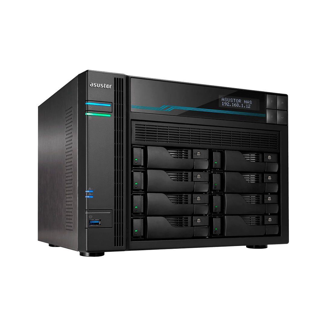 Asustor AS6508T LOCKERSTOR 8, Small Business 8-Bays NAS, Quad-Core CPU, Dual 2.5/10GbE Port, 8GB DDR4 RAM, Network Attached Storage (Diskless)