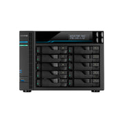 Asustor LOCKERSTOR 10, Medium Business 10-Bays NAS, Intel Quad-Core 2.1GHz CPU, 2.5GbE & 10GbE Ports, 8GB DDR4 RAM, Network Attached Storage (Diskless) AS6510T