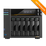 Asustor Lockerstor 6 Gen3 6 Bay NAS, Quad-Core 2.3GHz, 2x 10GbE Ports, 16G ECC DDR5, 4x M.2 SSD Slots (Diskless) AS6806T
