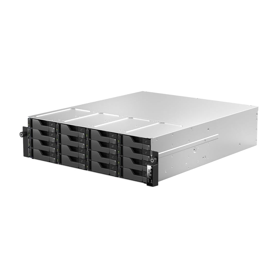 Asustor Lockerstor 16 Pro Gen2 16 Bay NAS, Octa-Core 3.8GHz, 2x10GbE, 16GB DDR5, 3U Rackmount Server (Diskless) - AS7216RDX