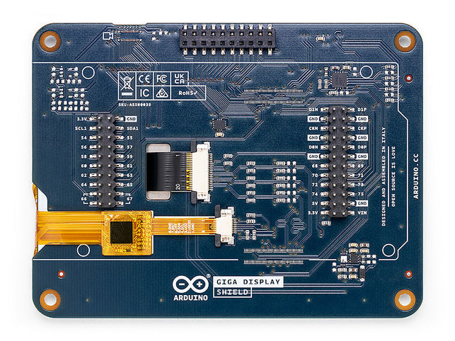 An onboard IMU enables motion sensing for gesture control and orientation-aware applications.